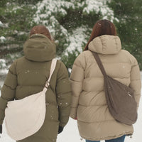 Crescent corduroy bag - Adjustable Shoulder Strap & Zipper Closure