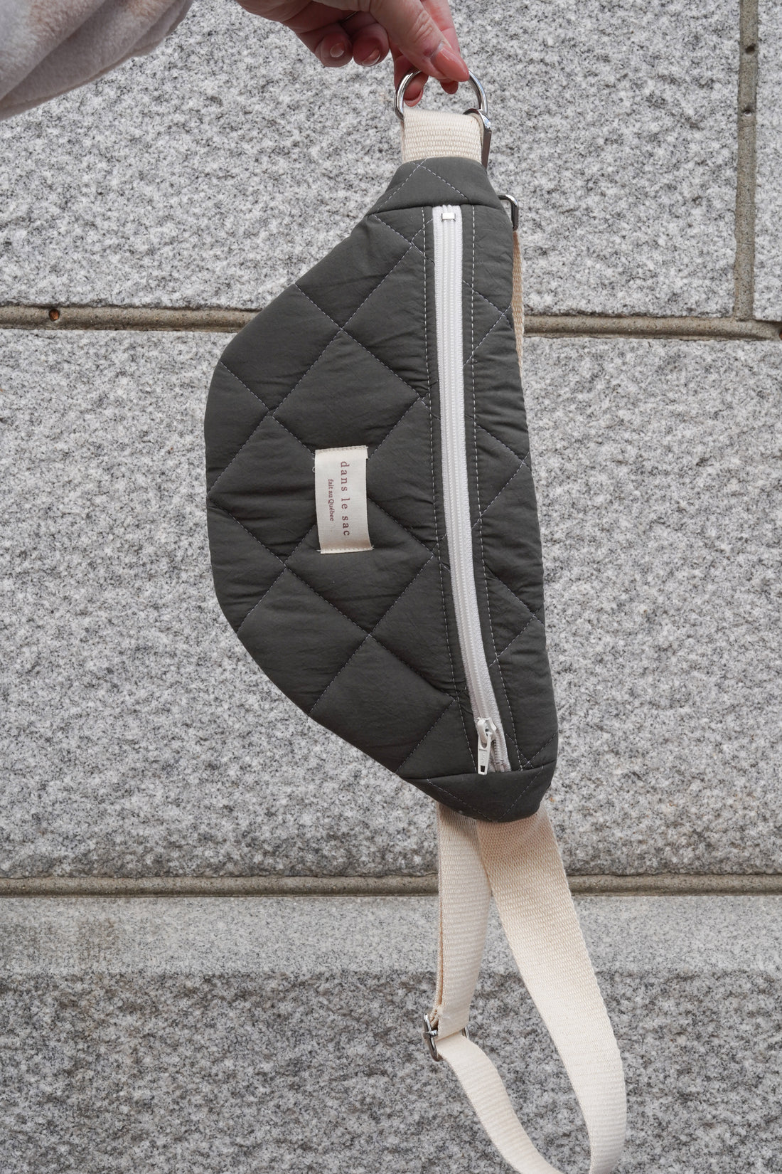 sac banane matelassée foret