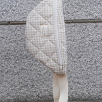 sac banane matelassée vichy beige