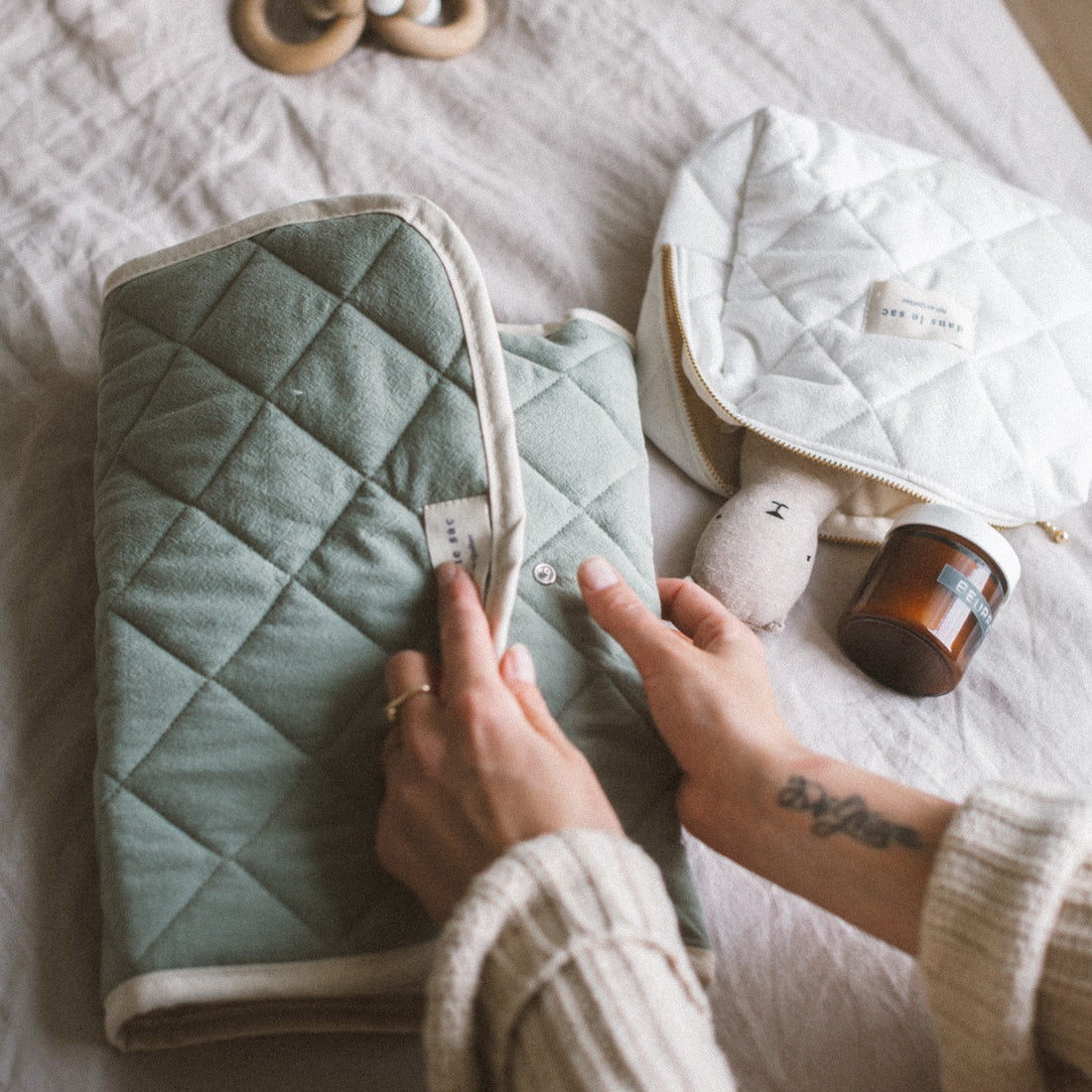 matelas à langer refermé