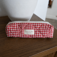 étui à crayons dans le sac - vichy rouge
