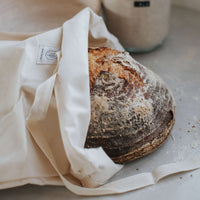 zero waste fabric bread bag. made in quebec