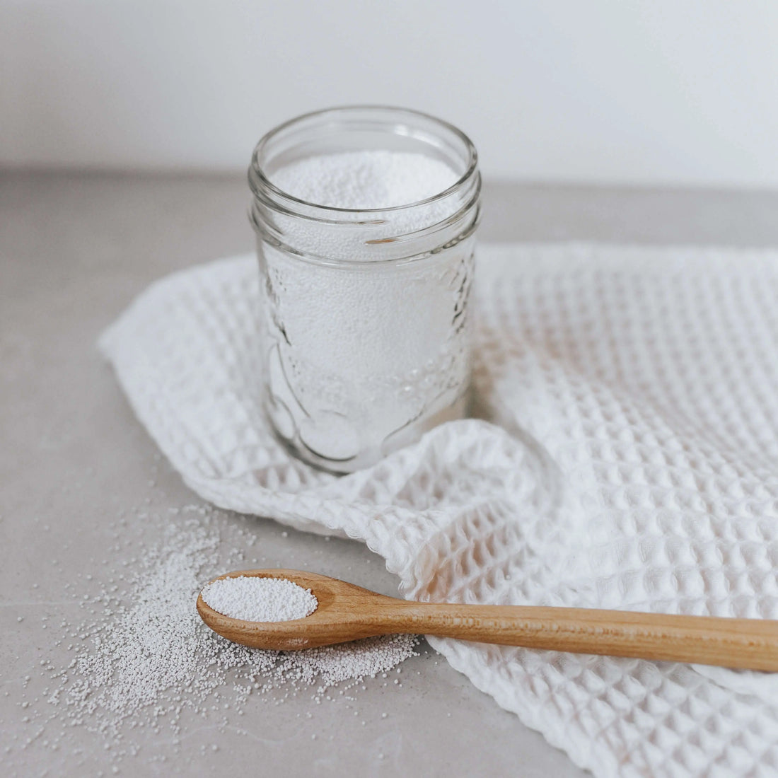 Percarbonate de sodium dans un pot mason