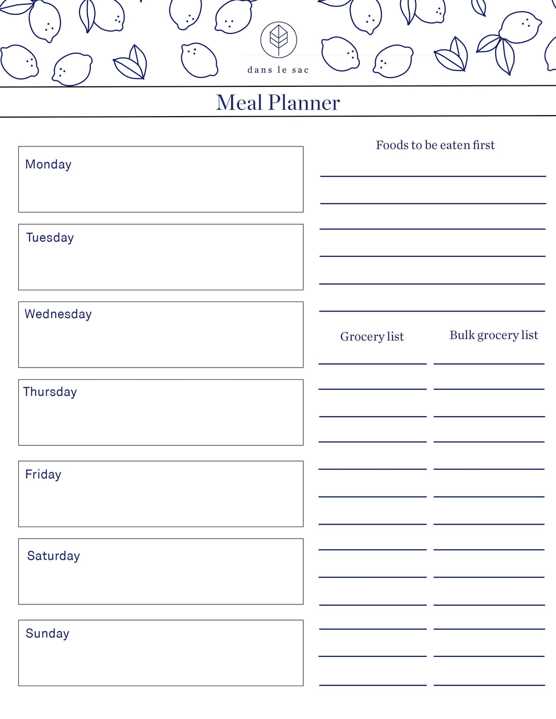 Meal Planner - free download